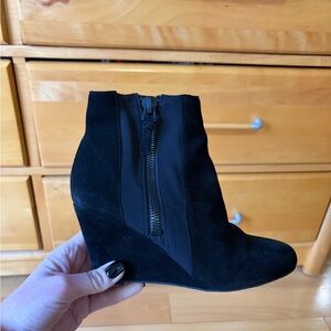 Black Wedge Ankle Boots
